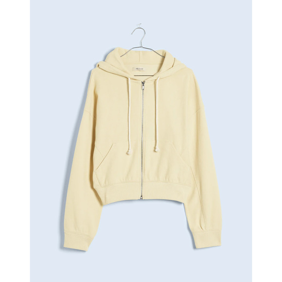 Madewell Zip-Front Hooded Sweatshirt: Botanical Dye Edition S - Picture 1 of 3